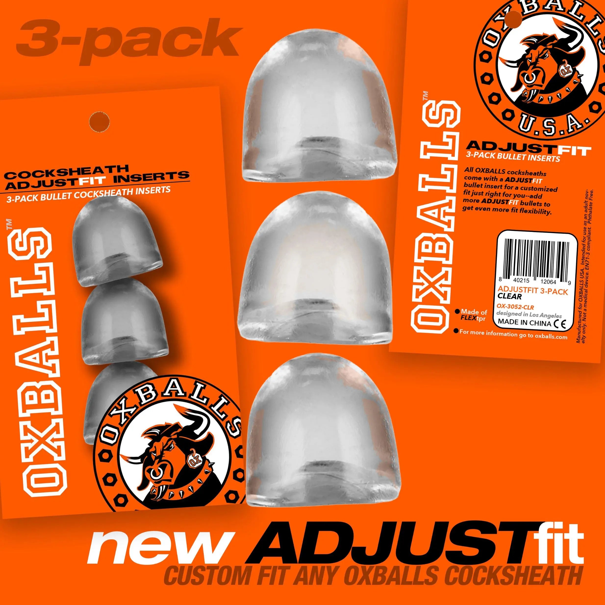 Cocksheath Adjustfit 3 Pack Bullet Inserts Oxballs