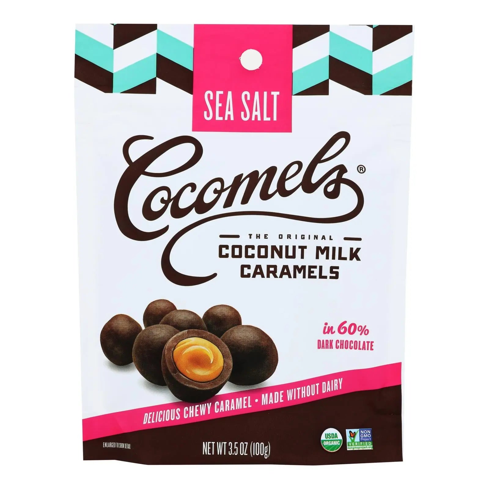 Cocomel - Carmel Bite - Organic - Sea Salt - Case Of 6 - 3.5 Oz Cocomels