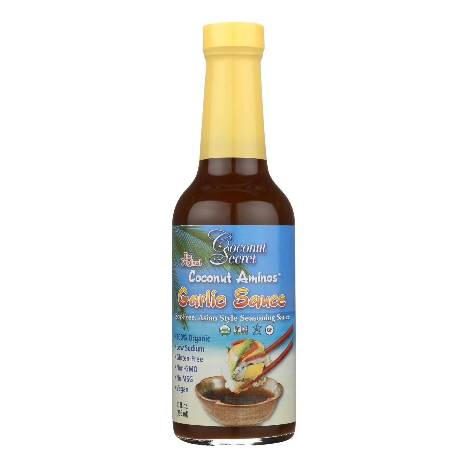 Coconut Secret - Coconut Aminos Garlic Sauce - Case Of 12 - 10 Fl Oz. Coconut Secret