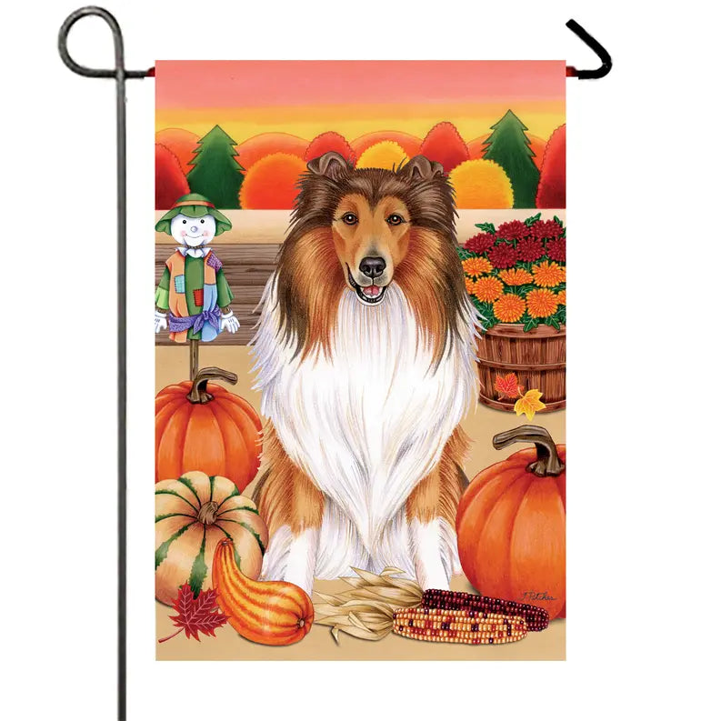 Collie - Best of Breed Autumn Harvest Garden Flag Best of Breed