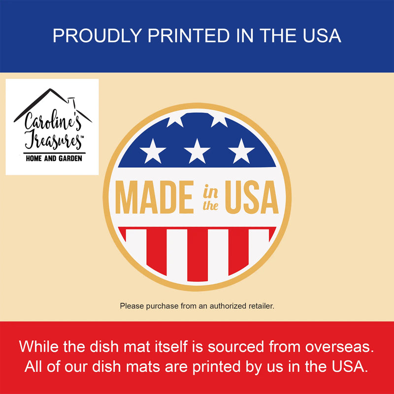 Collie Fall Dish Drying Mat Caroline's Treasures