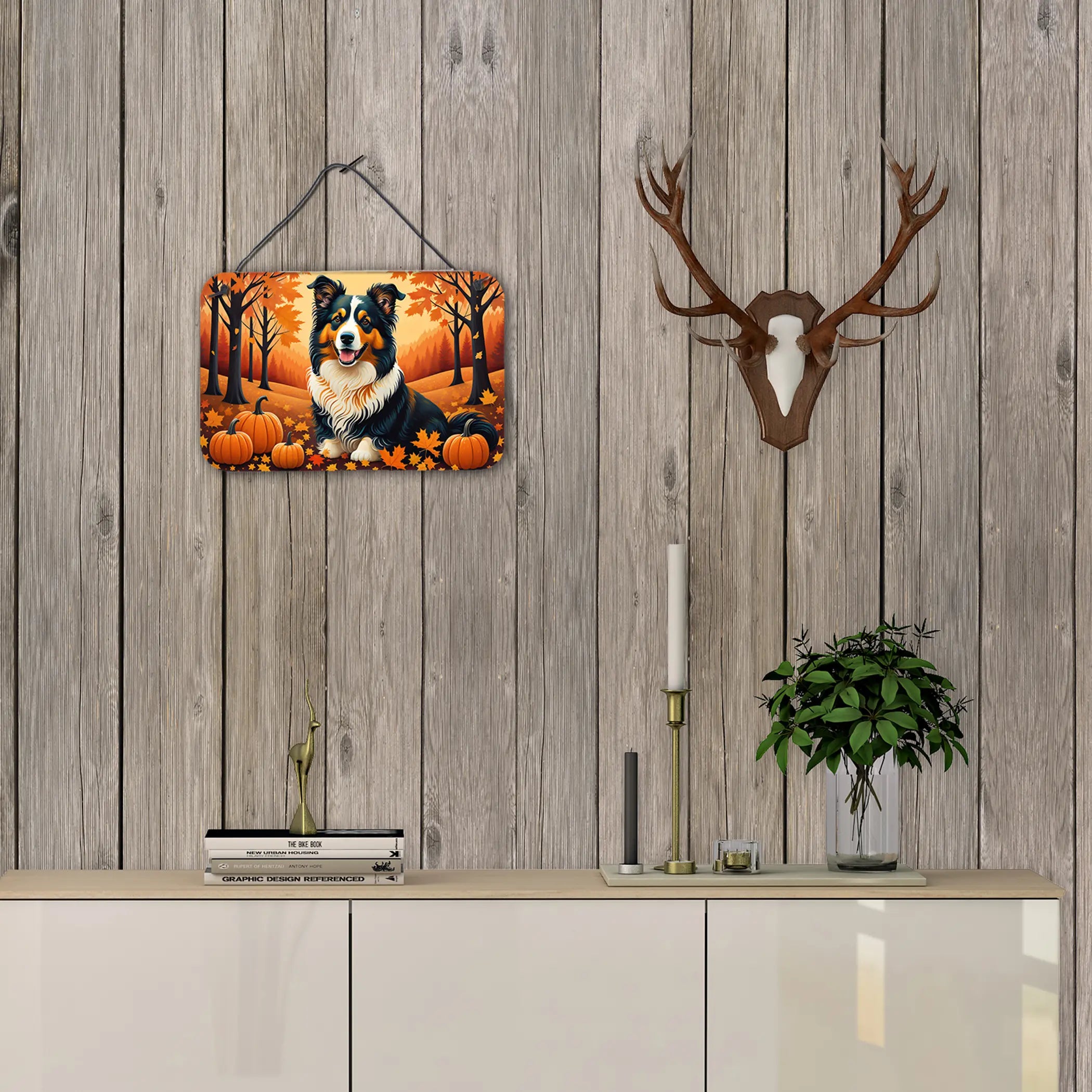 Collie Fall Wall or Door Hanging Prints Caroline's Treasures