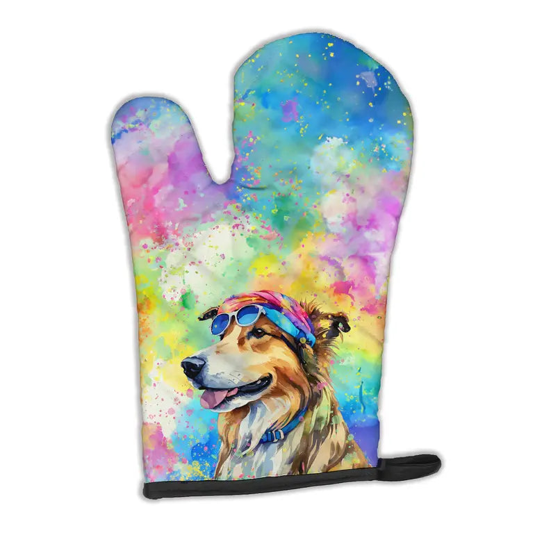 Collie Hippie Dawg Oven Mitt Caroline's Treasures