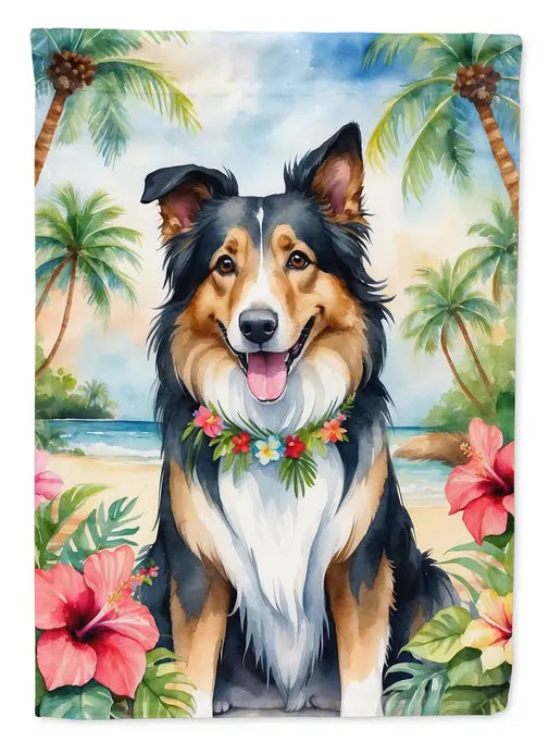 Collie Luau Garden Flag Caroline's Treasures