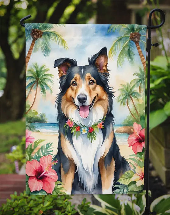 Collie Luau Garden Flag Caroline's Treasures