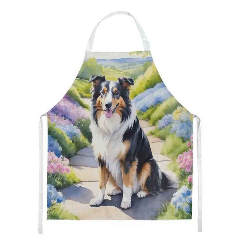 Collie Spring Path Apron Caroline's Treasures