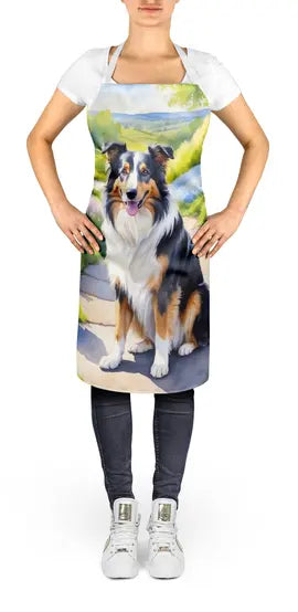 Collie Spring Path Apron Caroline's Treasures