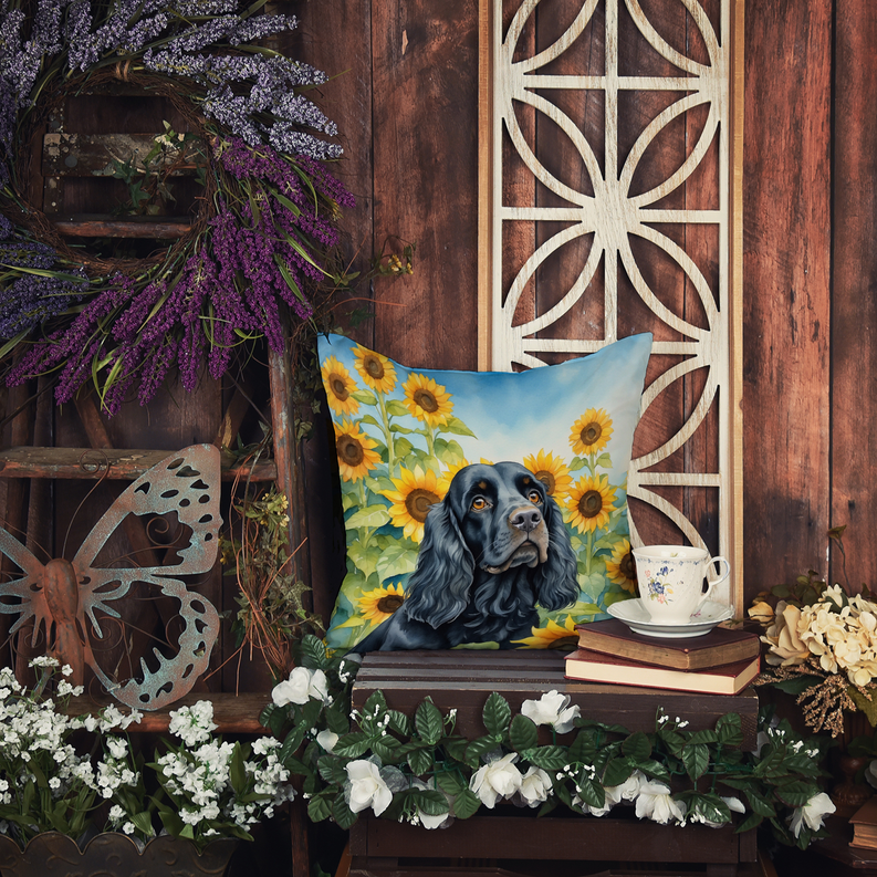 Collie in Sunflowers Pair of Pot Holders Caroline's Treasures