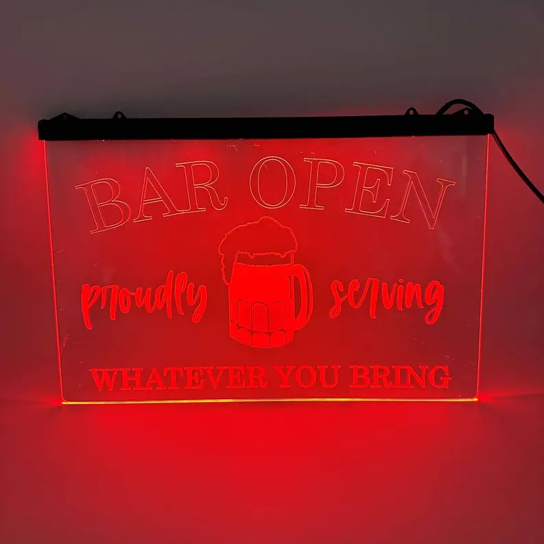 Color Changing LED Home Bar Sign The 308 Collective
