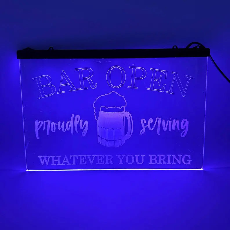 Color Changing LED Home Bar Sign The 308 Collective