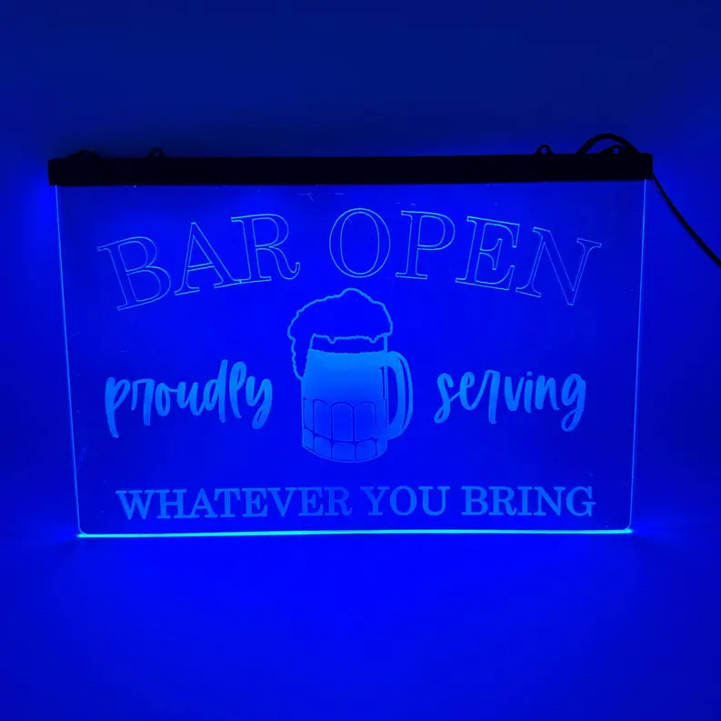 Color Changing LED Home Bar Sign The 308 Collective