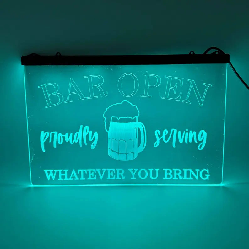 Color Changing LED Home Bar Sign The 308 Collective