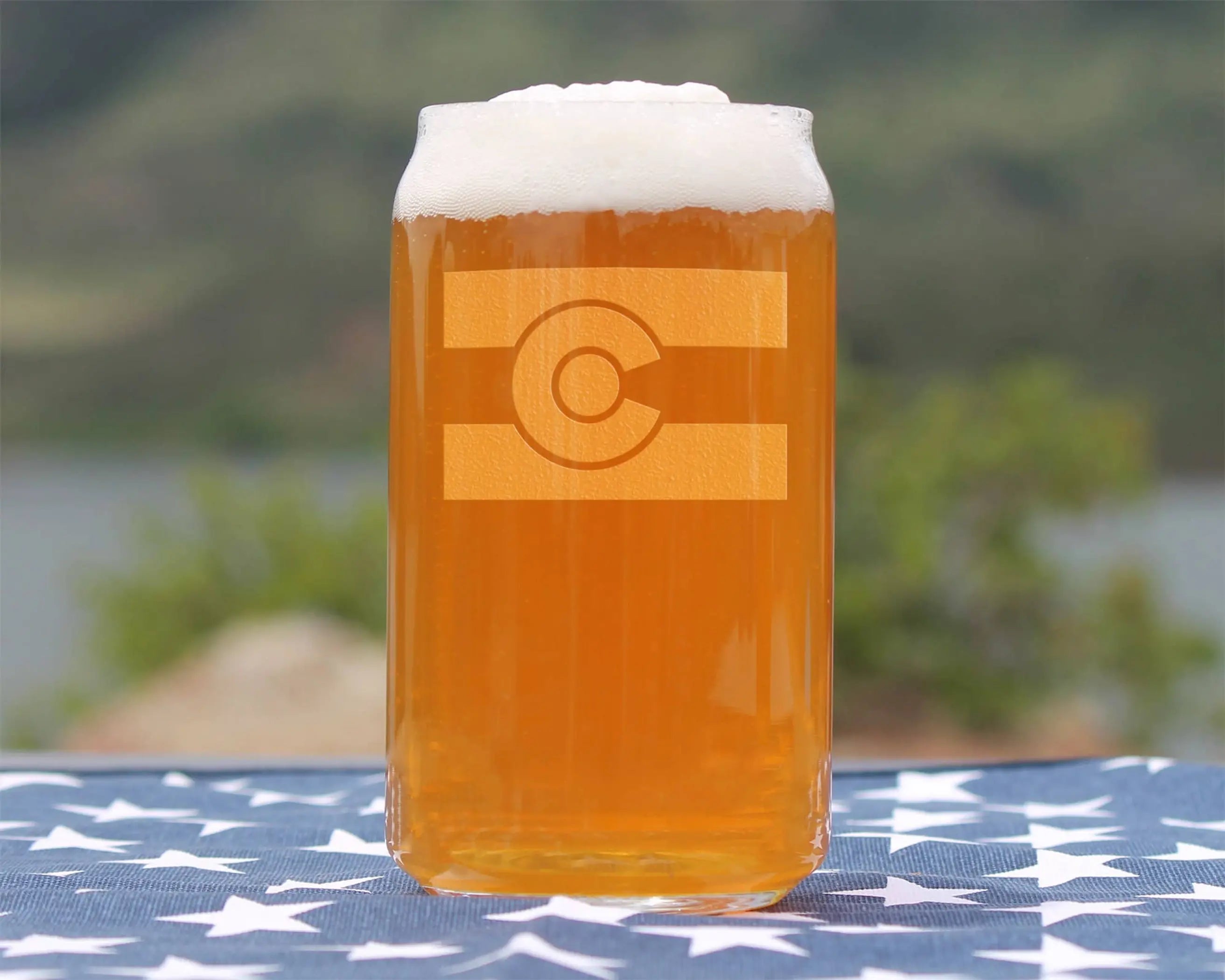 Colorado Flag Beer Can Pint Glass - Coloradans Gifts Bevvee