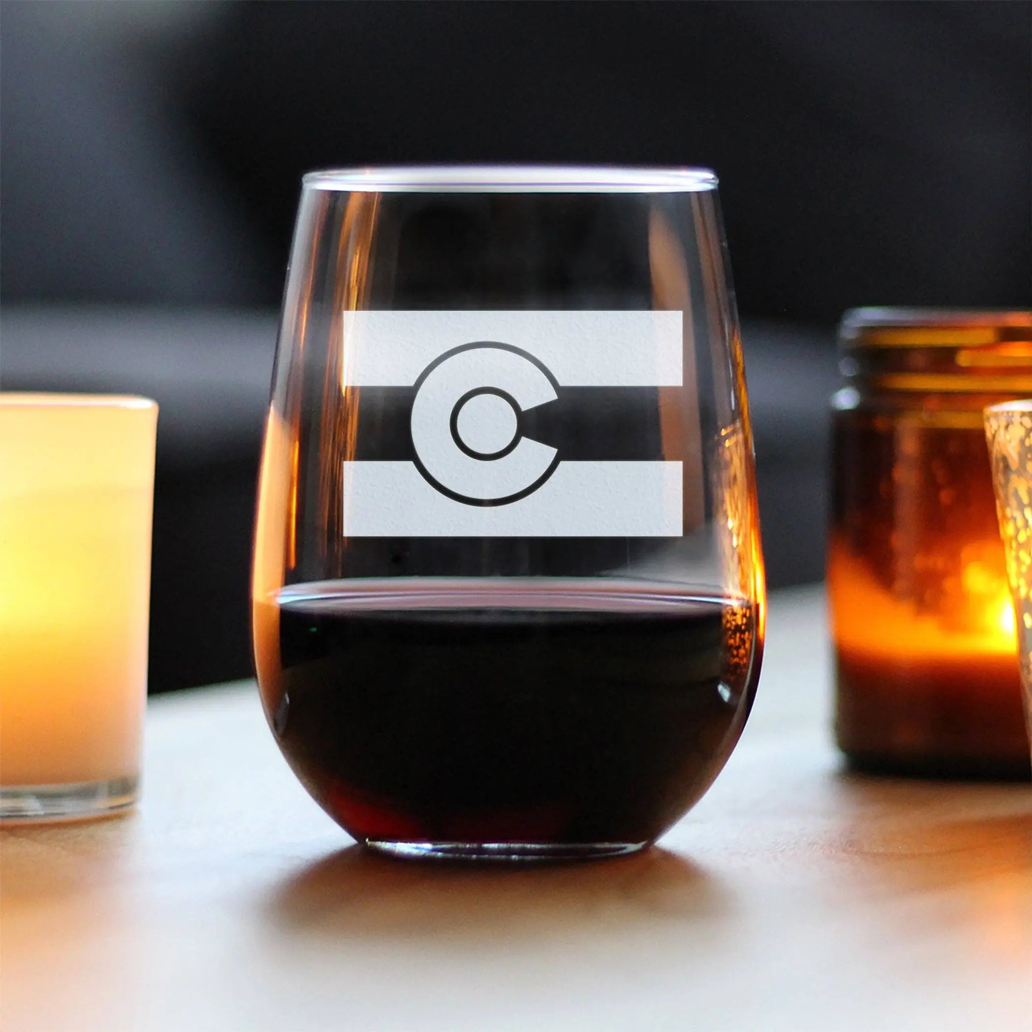 Colorado Flag Stemless Wine Glass - Coloradans Gifts Bevvee