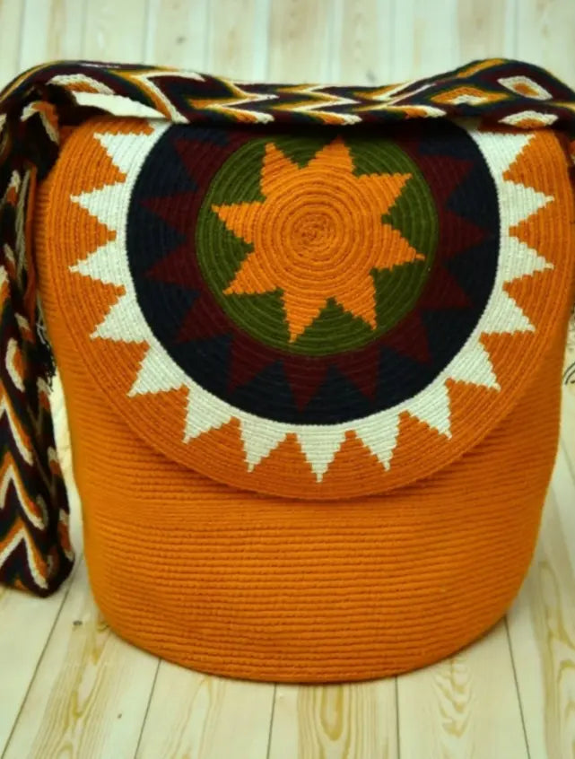 Colored Hand-Knitted Wayuu Bucket Bag Bynes New York