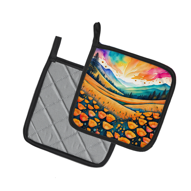 Colorful Brunia Pair of Pot Holders Caroline's Treasures
