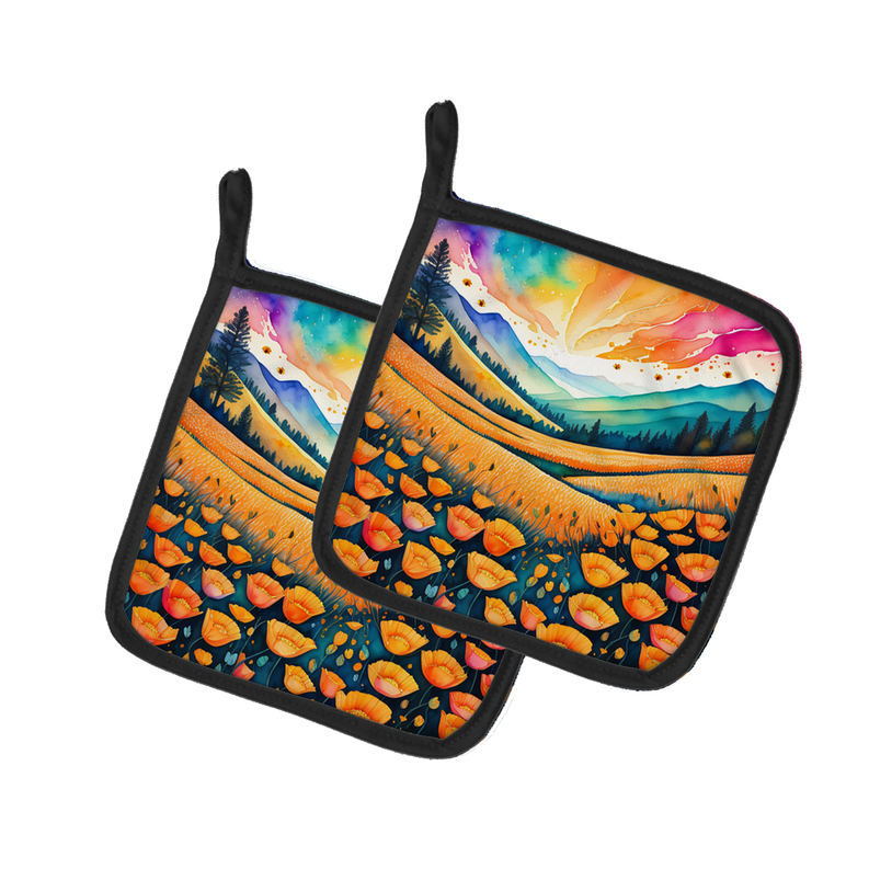 Colorful Brunia Pair of Pot Holders Caroline's Treasures