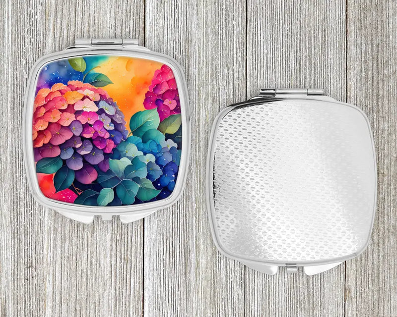 Colorful Hydrangeas Compact Mirror Caroline's Treasures