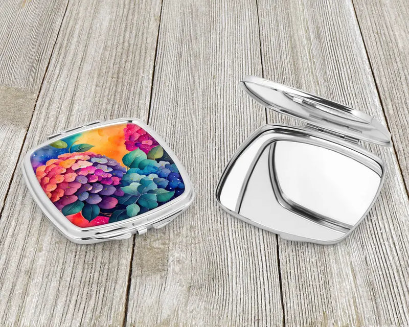 Colorful Hydrangeas Compact Mirror Caroline's Treasures