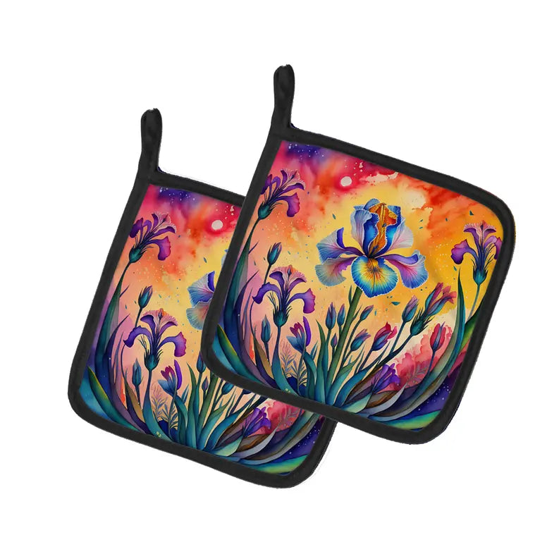 Colorful Hydrangeas Pair of Pot Holders Caroline's Treasures