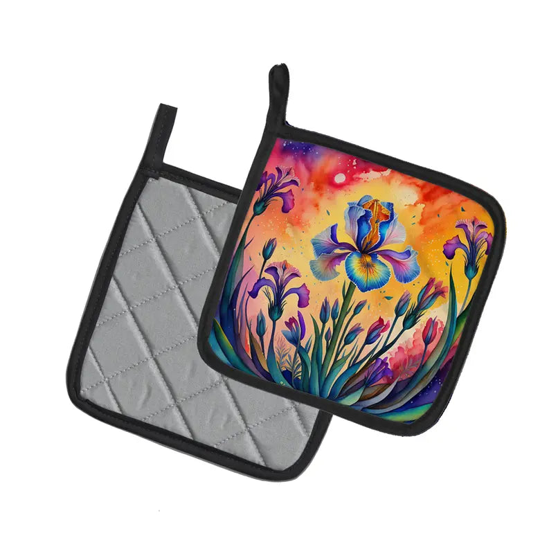 Colorful Hydrangeas Pair of Pot Holders Caroline's Treasures