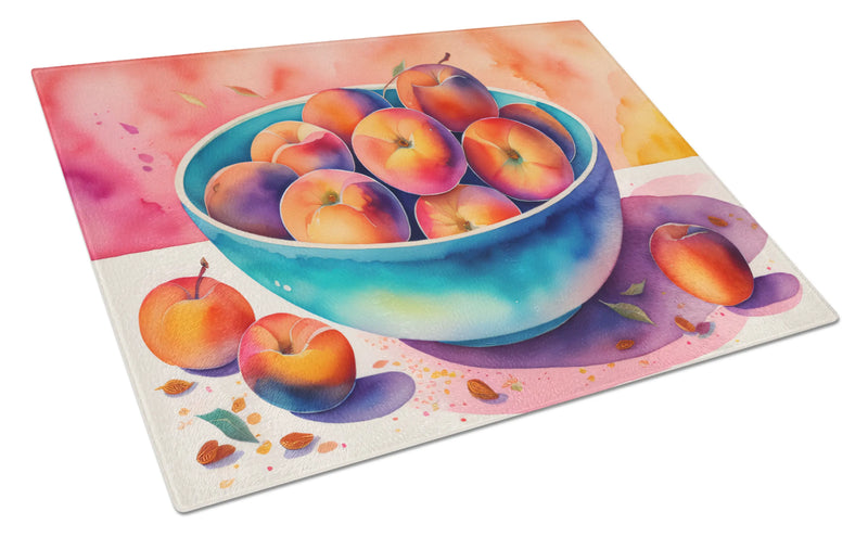 Colorful Peaches Glass Cutting Board Caroline's Treasures