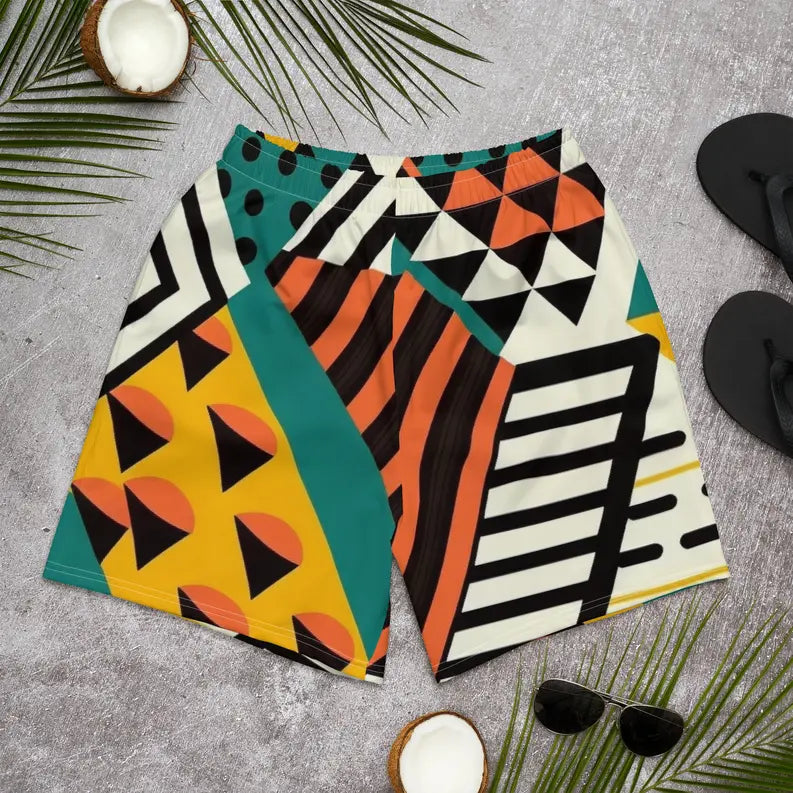 Colourful African Fabric Print Men's Shorts Adirelounge