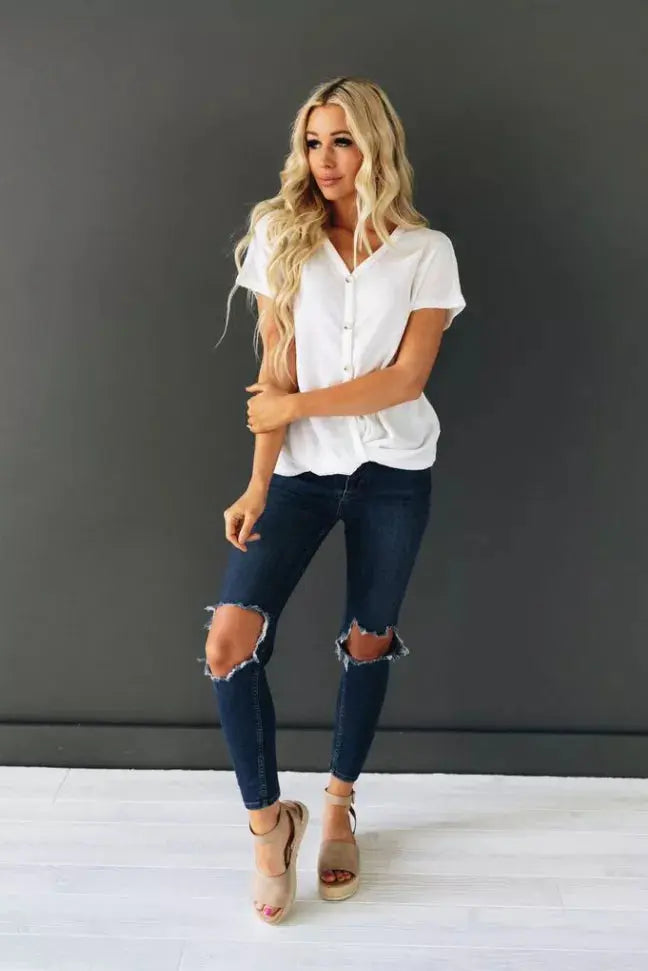 Come Together Button Down Top Stay Warm in Style