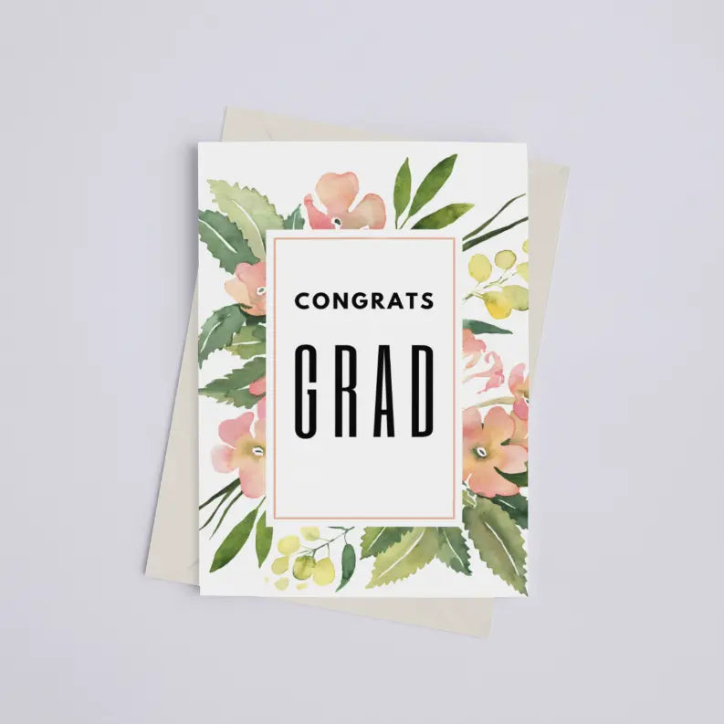 Congrats Grad - Greeting Card Black Cat Bazaar