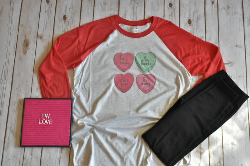 Conversation Heart Raglan BLN Designs