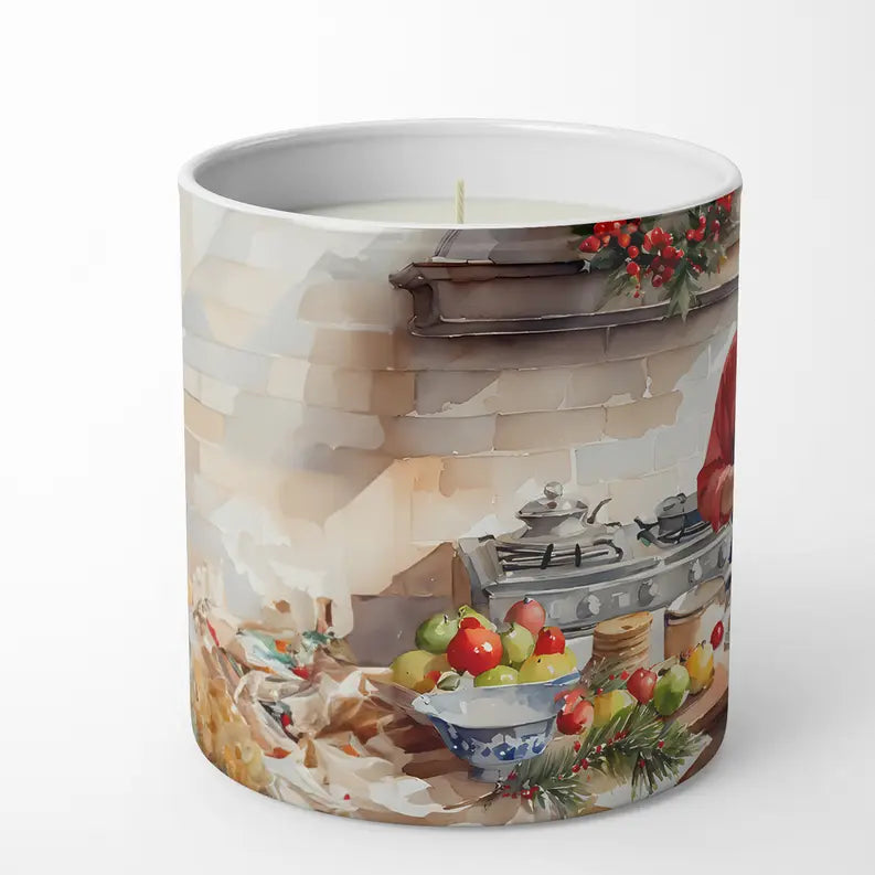 Cookies with Santa Claus Decorative Soy Candle Caroline's Treasures