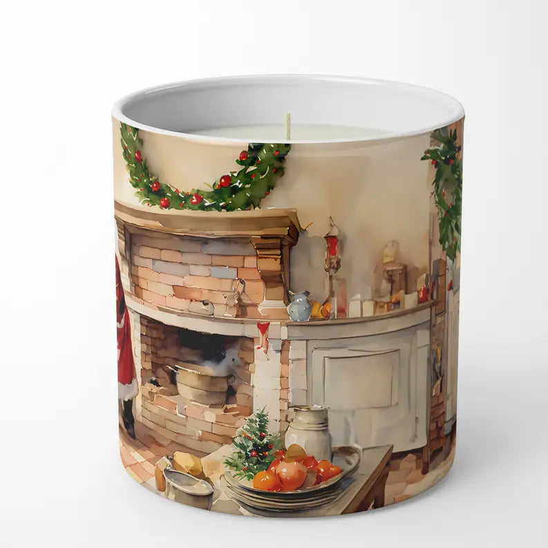 Cookies with Santa Claus Decorative Soy Candle Caroline's Treasures