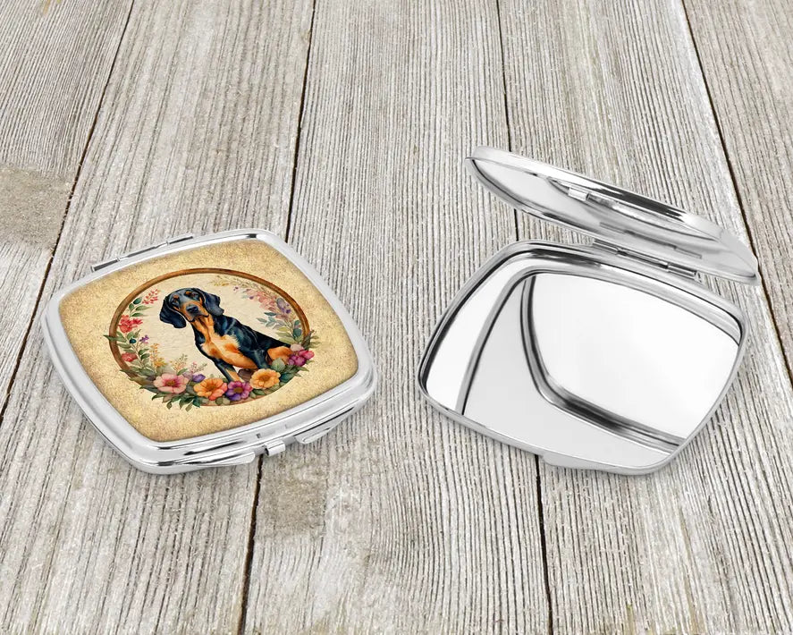 Coonhound and Compact Mirror Caroline's Treasures