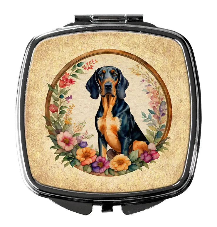 Coonhound and Compact Mirror Caroline's Treasures