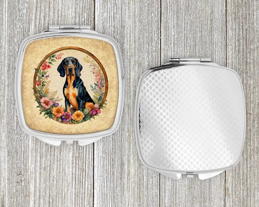 Coonhound and Compact Mirror Caroline's Treasures