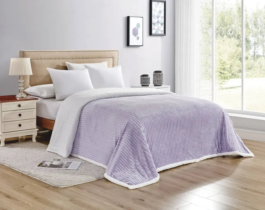 Corduroy Luxe Queen and King Sherpa Blankets Marquee Innovations