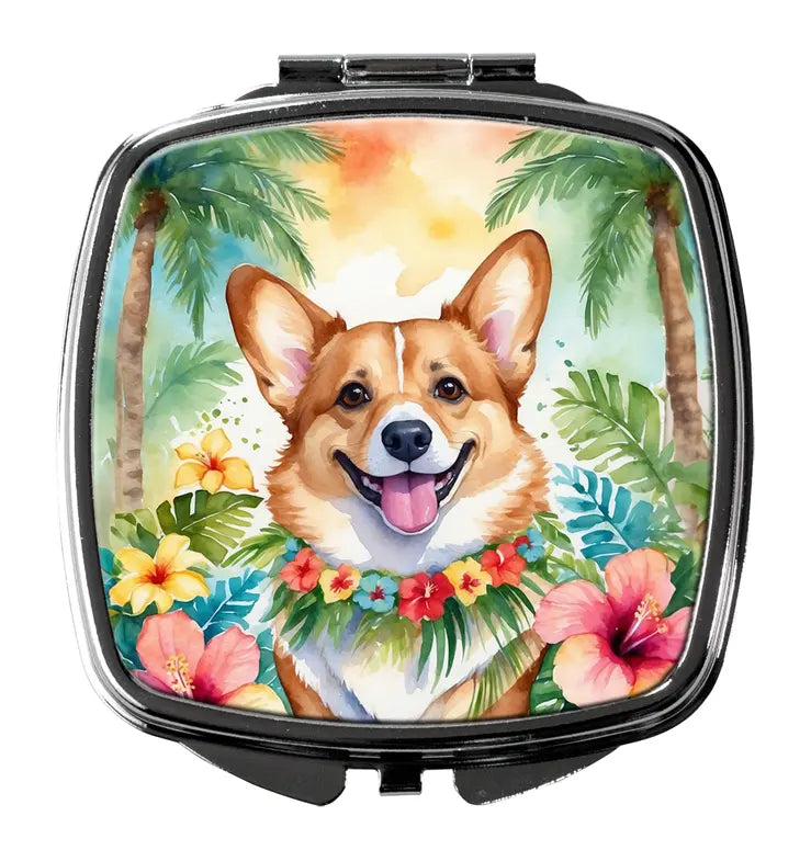 Corgi Luau Compact Mirror Caroline's Treasures