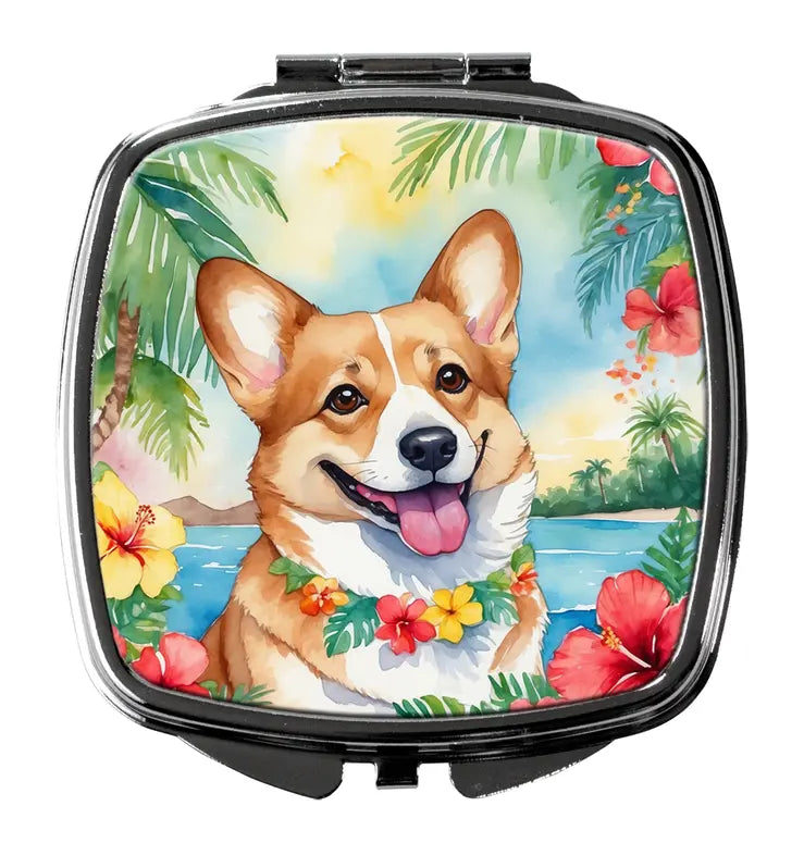 Corgi Luau Compact Mirror Caroline's Treasures