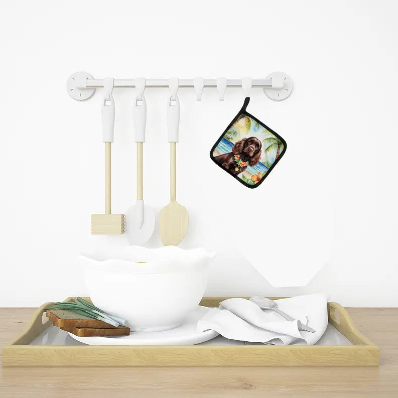 Corgi Luau Pair of Pot Holders Caroline's Treasures