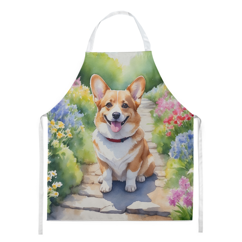 Corgi Spring Path Apron Caroline's Treasures
