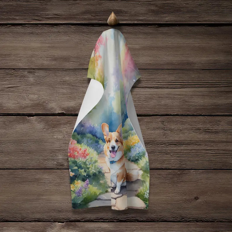 Corgi Spring Path Pair of Pot Holders Caroline's Treasures