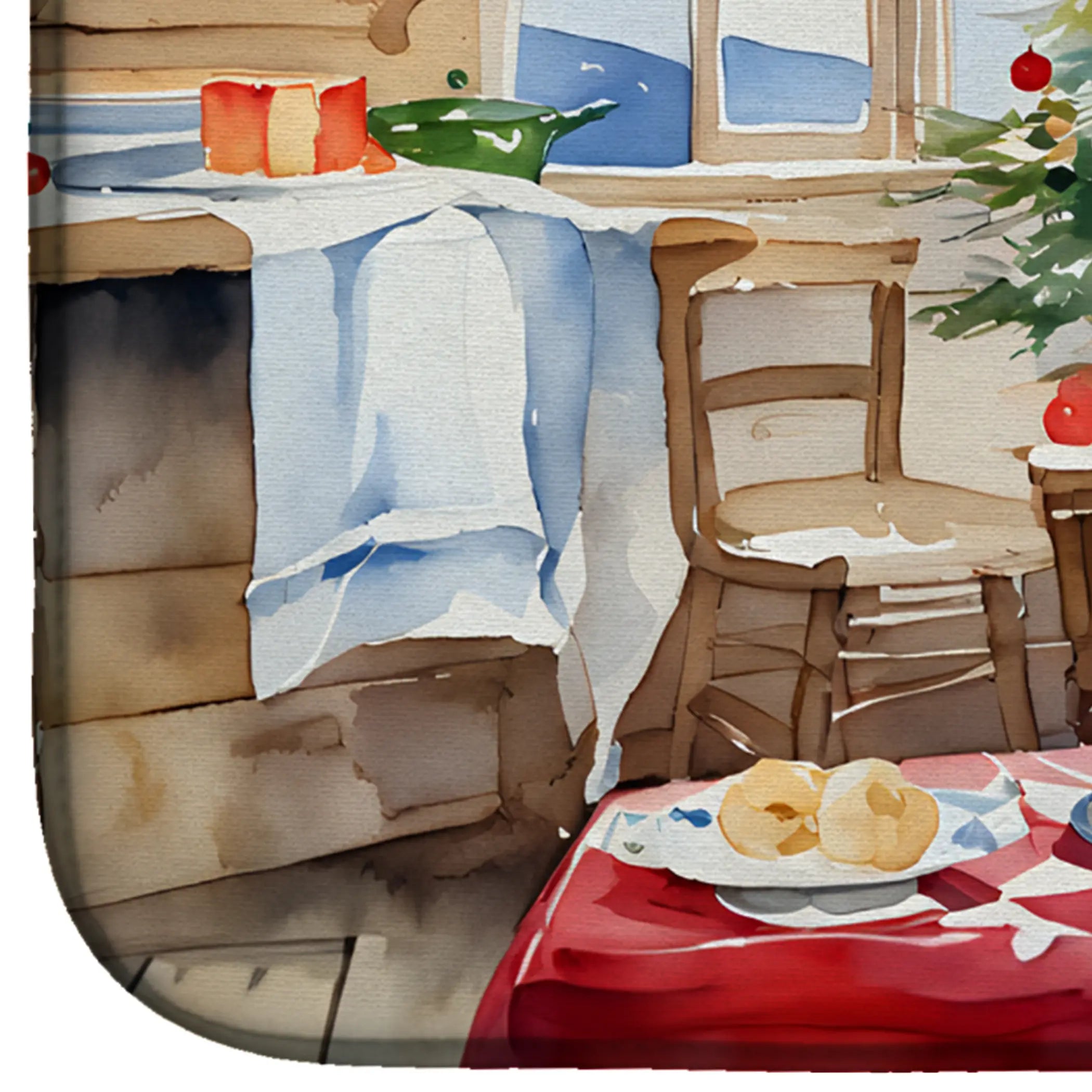 Coton De Tulear Christmas Cookies Dish Drying Mat Caroline's Treasures
