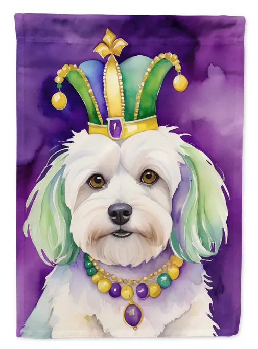 Coton de Tulear King of Mardi Gras Garden Flag Caroline's Treasures
