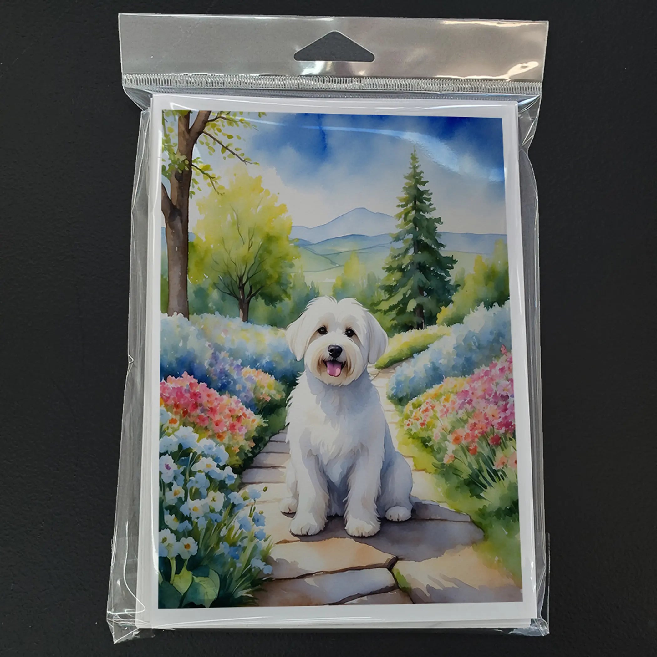 Coton de Tulear Spring Path Greeting Cards Pack of 8 Caroline's Treasures