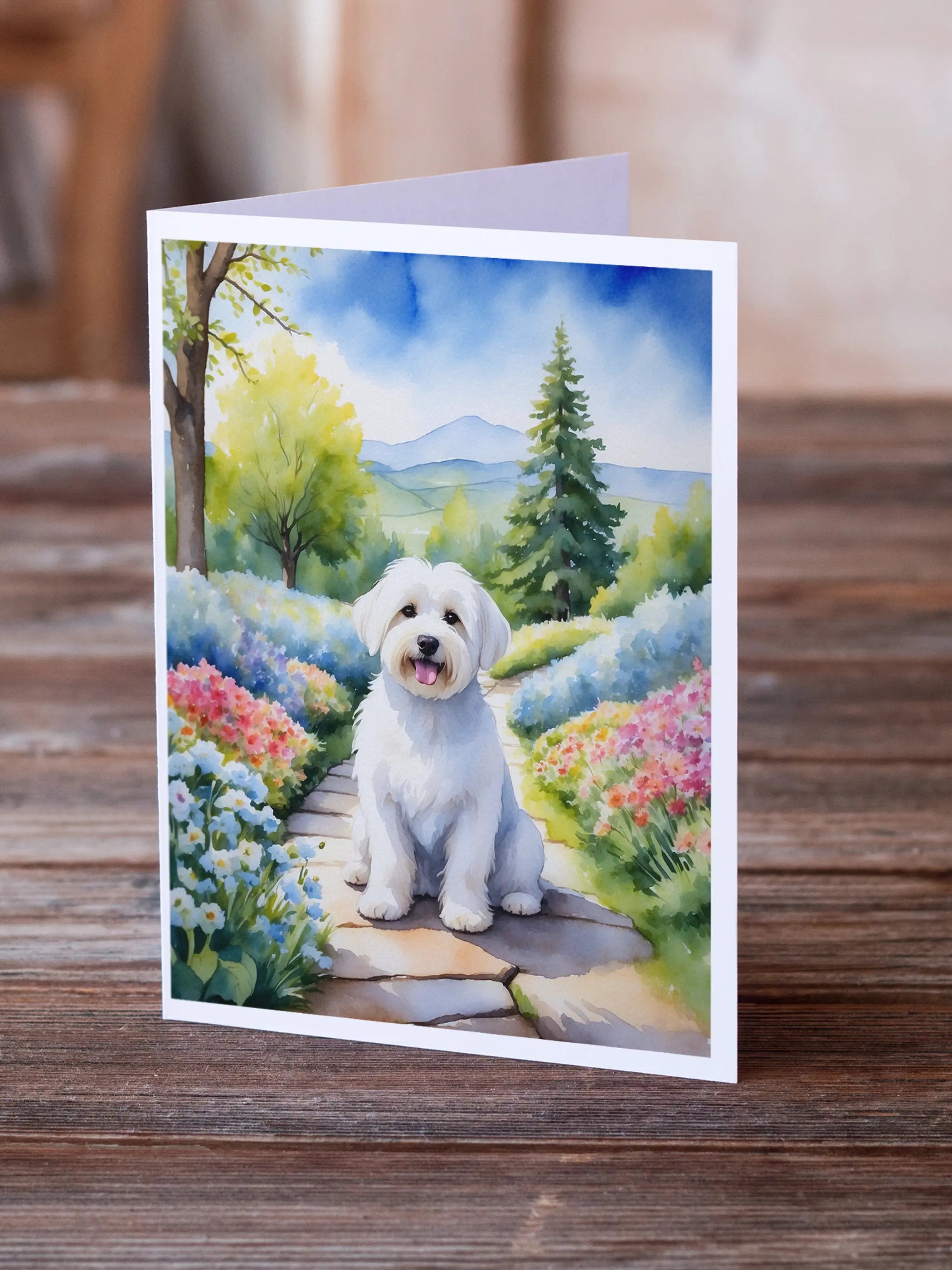 Coton de Tulear Spring Path Greeting Cards Pack of 8 Caroline's Treasures