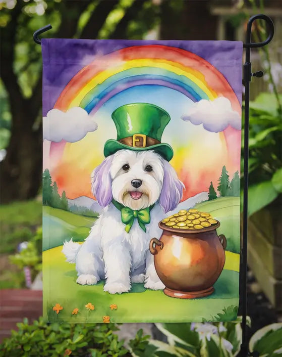 Coton de Tulear St Patrick's Day Garden Flag Caroline's Treasures