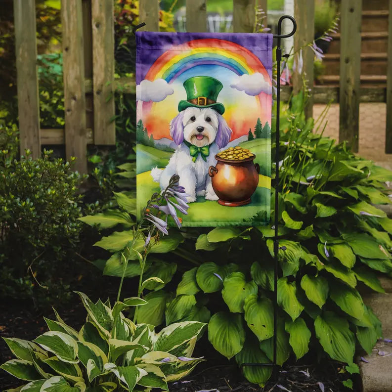 Coton de Tulear St Patrick's Day Garden Flag Caroline's Treasures