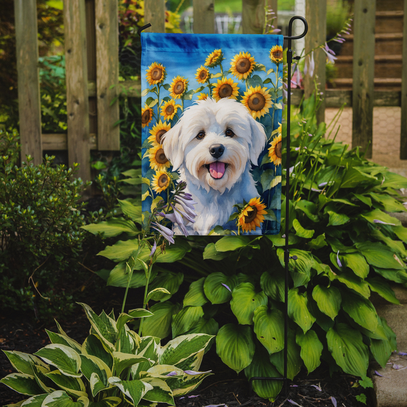 Coton de Tulear in Sunflowers Garden Flag Caroline's Treasures
