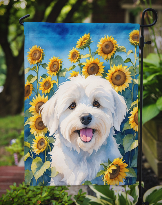 Coton de Tulear in Sunflowers Garden Flag Caroline's Treasures