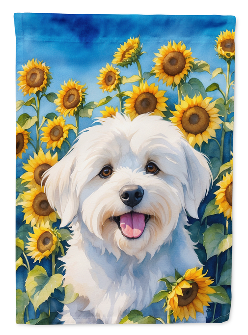 Coton de Tulear in Sunflowers Garden Flag Caroline's Treasures